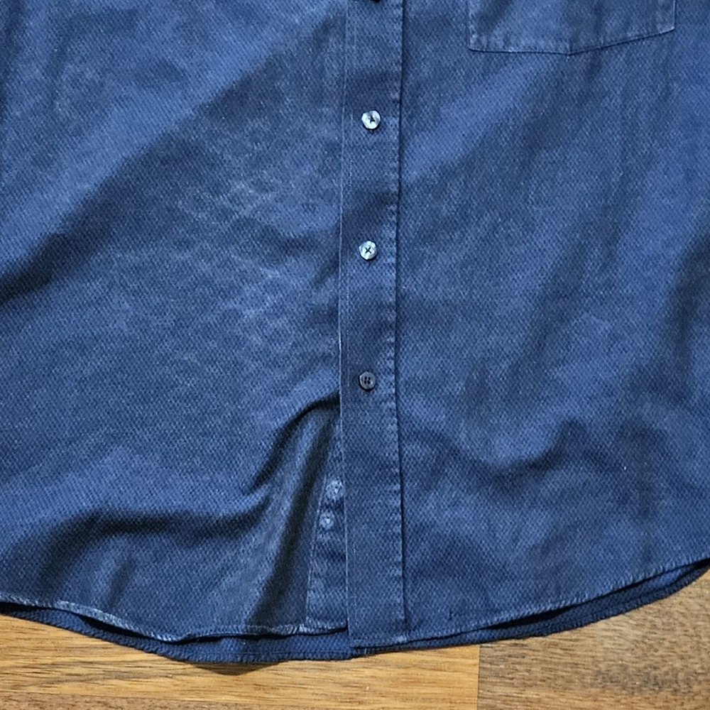 LINE A DÔME mens long sleeve button down dress shirt SIZE XL COLOR BLUE XL8 - Picture 2 of 13